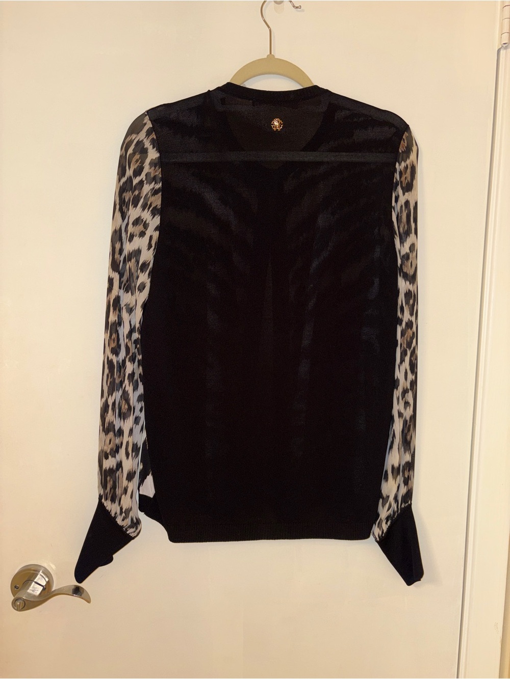 Roberto Cavalli Black & Cream Patterned Dress and Cardigan - Picture 11 of 12